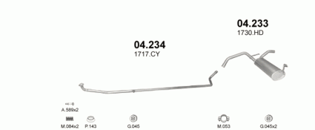 Глушитель Peugeot 107 (2005-2015) 4233