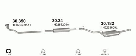 Глушитель Seat Ibiza (1993-2002) 30350
