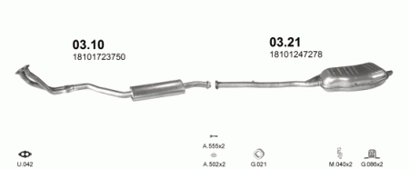 Глушитель BMW 3 E36 (1990-2000) 310