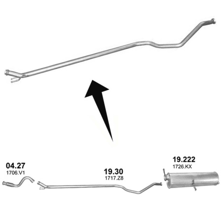 Глушитель Peugeot 307 (2001-2008) 1930