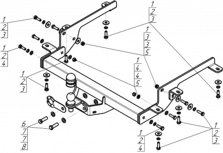 Прицепное устройство (фаркоп) Nissan NV400 (2010-) 91716FE