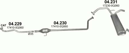 Глушитель Citroen C1 (2014-) 4230