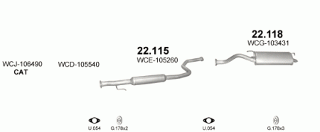 Глушитель Rover 45 (1999-2005) 22118