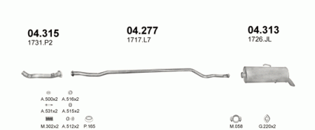 Глушитель Peugeot 106 (1991-2003) 4313