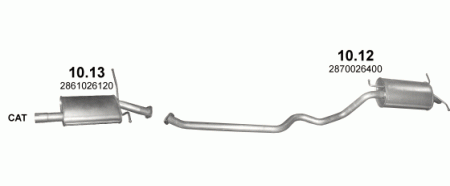 Глушитель Hyundai Santa Fe SM (2000-2006) 1012