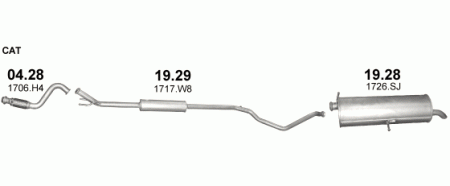 Глушитель Peugeot 307 (2001-2008) 1929