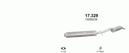 Глушитель Opel Sintra (1996-1999) 17329