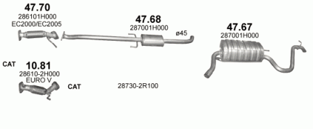 Глушитель Kia Ceed (2006-2012) 4767
