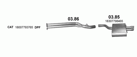 Глушитель BMW 5 E60/E61 (2002-2010) 385