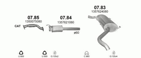 Глушитель Citroen Jumper (2006-2017) 783
