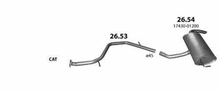 Глушитель Toyota Auris (2012-) 2654