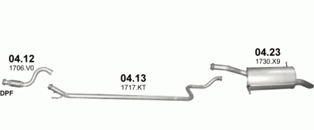 Глушитель Citroen Berlingo (2008-) 413