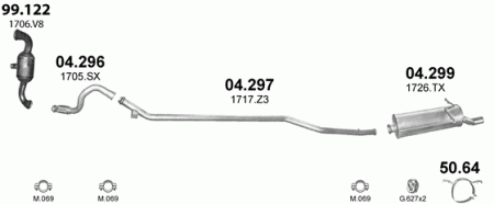 Глушитель Citroen Xsara Picasso (1999-2010) 4297