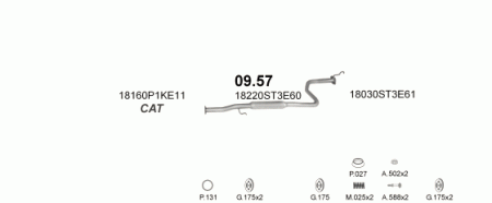 Глушитель Honda Civic (1995-2000) 957