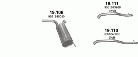 Глушитель Fiat Scudo (2007-2016) 19110