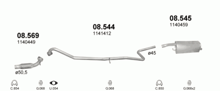 Глушитель Mazda 2 (2003-2007) 8545