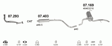 Глушитель Fiat Albea (2002-2012) 7169