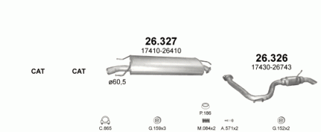Глушитель Toyota RAV4 (2005-2014) 26327