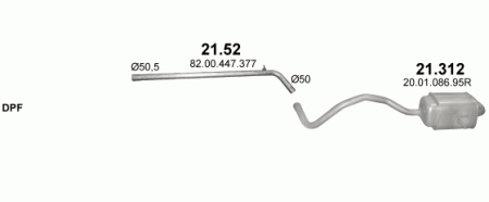 Глушитель Renault Scenic (2009-2016) 21312