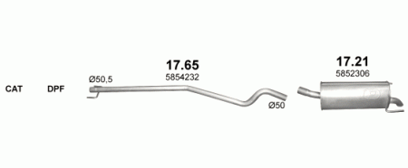 Глушитель Opel Astra H (2004-2010) 1765