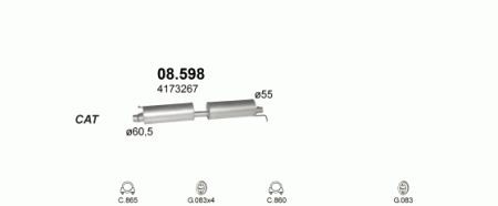 Глушитель Ford Transit (2000-2013) 8598