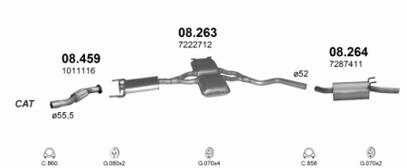 Глушитель Ford Scorpio (1994-1998) 8263