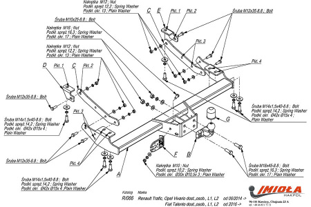 Прицепное устройство (фаркоп) Nissan NV300 (2016-2022) R066