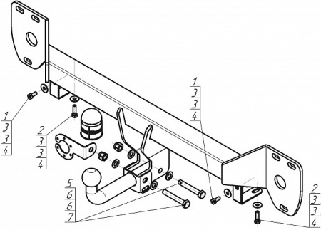 Прицепное устройство (фаркоп) Geely Tugella (2020-) 94203A