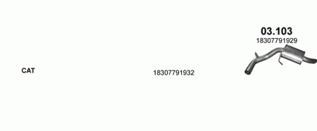 Глушитель BMW 1 E87/E81/E82/E88 (2004-2011) 3103