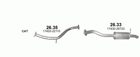 Глушитель Toyota Auris (2006-2012) 2633