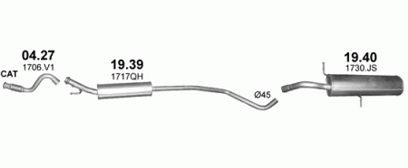 Глушитель Citroen DS4 (2010-2016) 1940