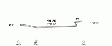 Глушитель Peugeot 207 (2006-2013) 1926