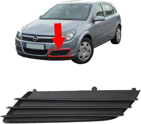 Заглушка (решетка) в бампер передний Opel Astra H (2004-2010) 5052997A1