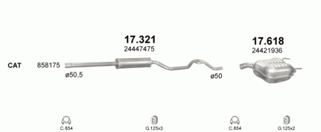Глушитель Fiat Croma (2005-2011) 17618