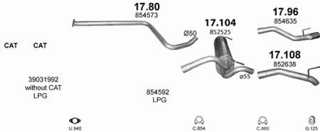 Глушитель Opel Astra J (2009-2015) 17108