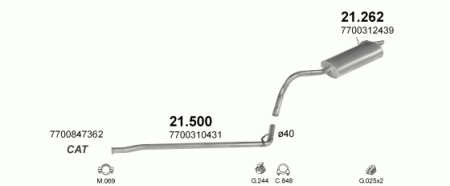 Глушитель Nissan Kubistar (2003-2008) 21262