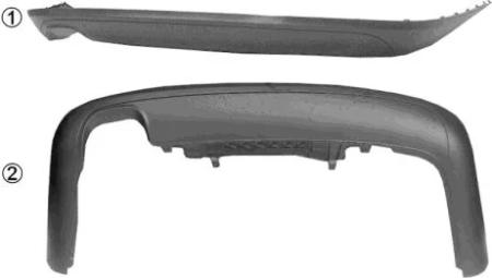 Юбка бампера заднего Volkswagen Passat B6 (2005-2010) 9540951