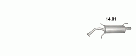 Глушитель Mitsubishi Lancer IX (2003-2010) 1401