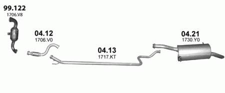 Глушитель Peugeot Partner (2008-) 413