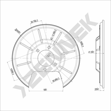 Кожух защитный тормозного диска Ford Galaxy (2006-2015) DCD0070