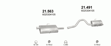 Глушитель Renault Espace (1996-2002) 21491