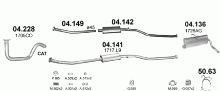 Глушитель Peugeot 306 (1993-2003) 4228