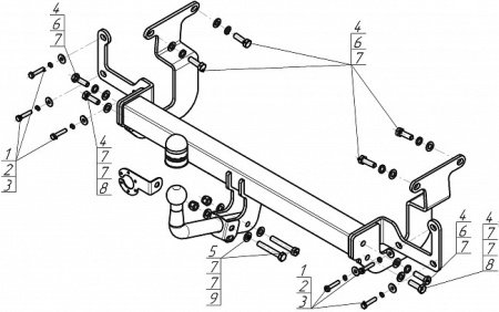 Прицепное устройство (фаркоп) Citroen SpaceTourer (2016-) 91602A