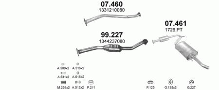 Глушитель Fiat Ducato (1994-2006) 7461