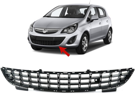 Заглушка (решетка) в бампер передний Opel Corsa D (2006-2014) 5024916A1