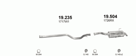 Глушитель Peugeot 607 (2000-2009) 19235