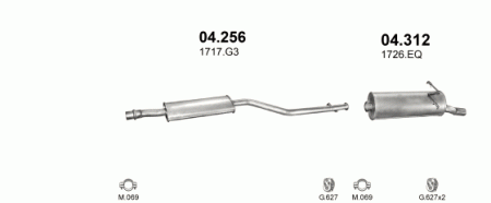 Глушитель Citroen Xsara Picasso (1999-2010) 4312