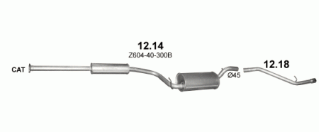 Глушитель Mazda 3 BL (2009-2013) 1218