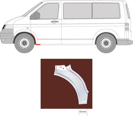 Арка передняя левая Volkswagen Caravelle T5 (2004-2015) 9568331