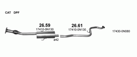 Глушитель Toyota Yaris (2010-) 2659